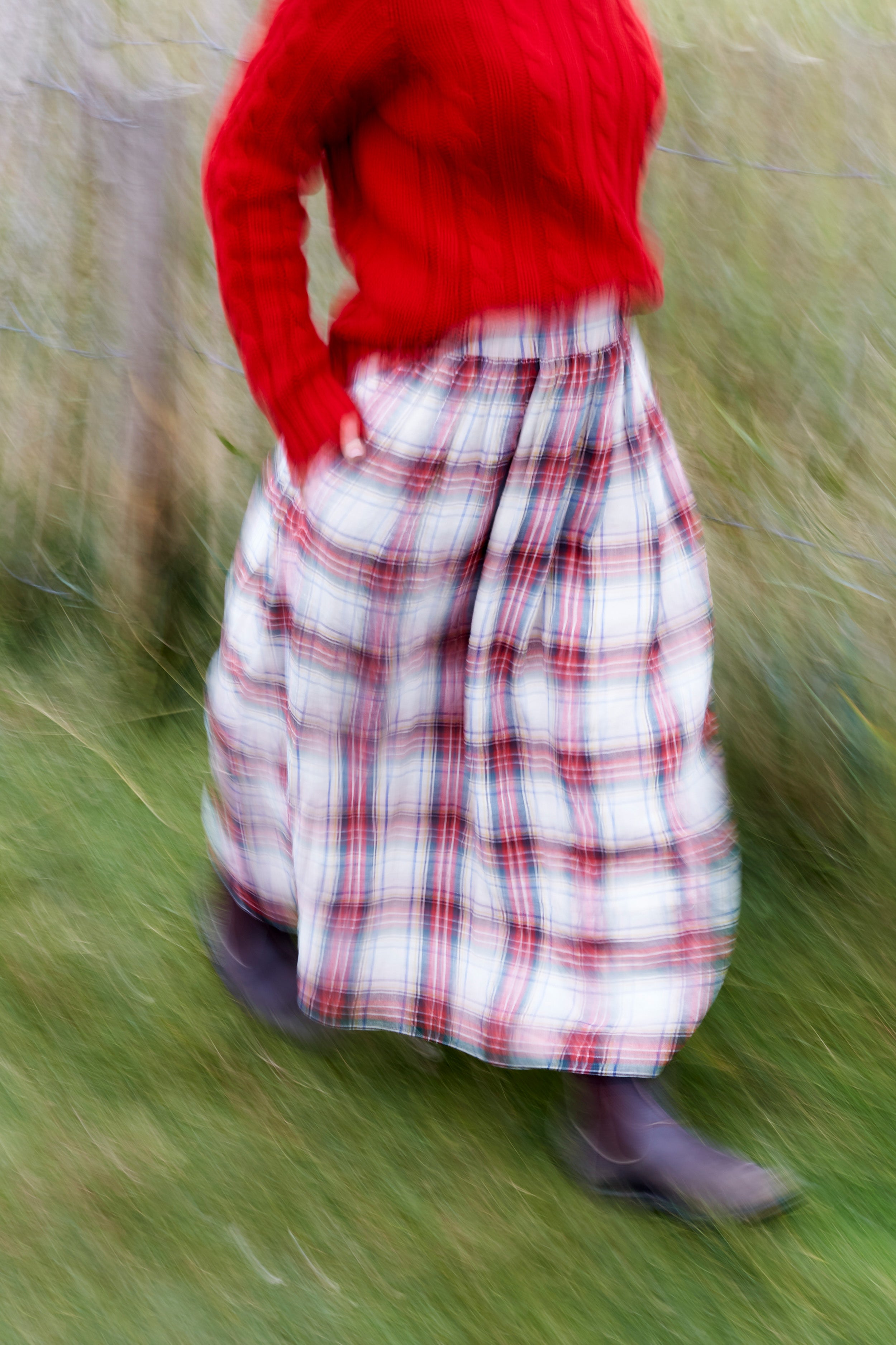 Tartan Irish linen skirt 