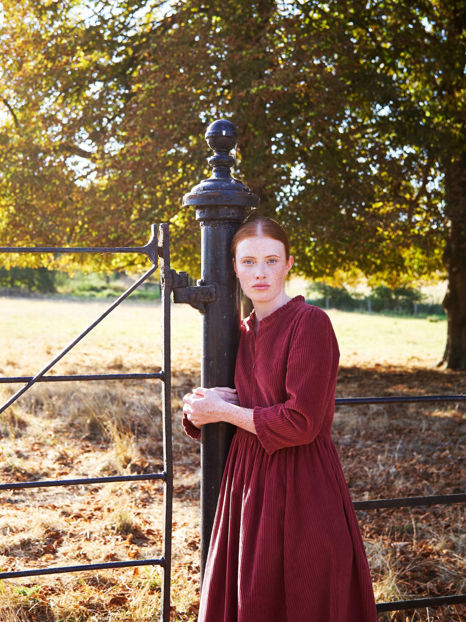 Edie Dress in Rosewood Corduroy