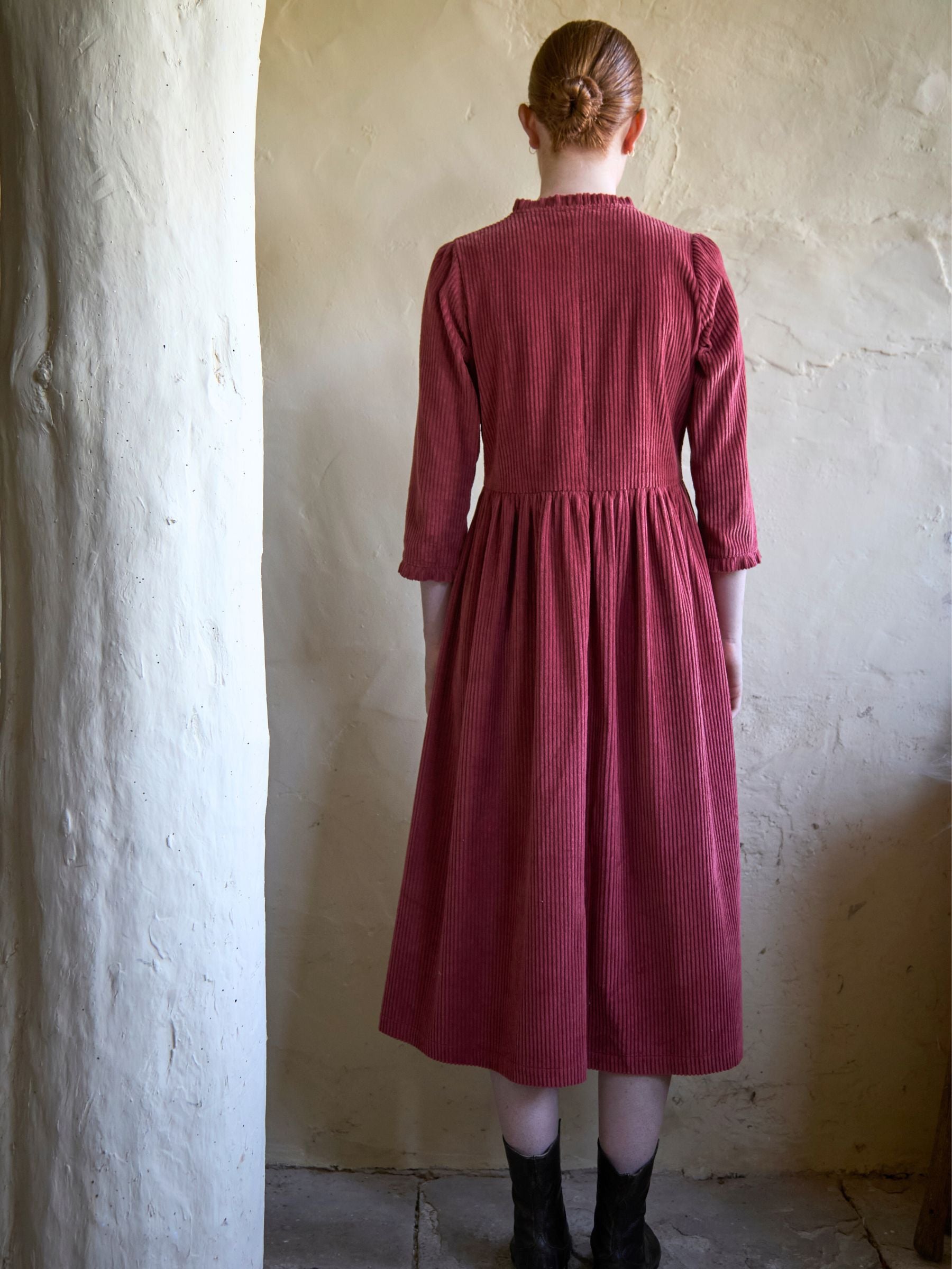 Edie Dress in Rosewood Corduroy