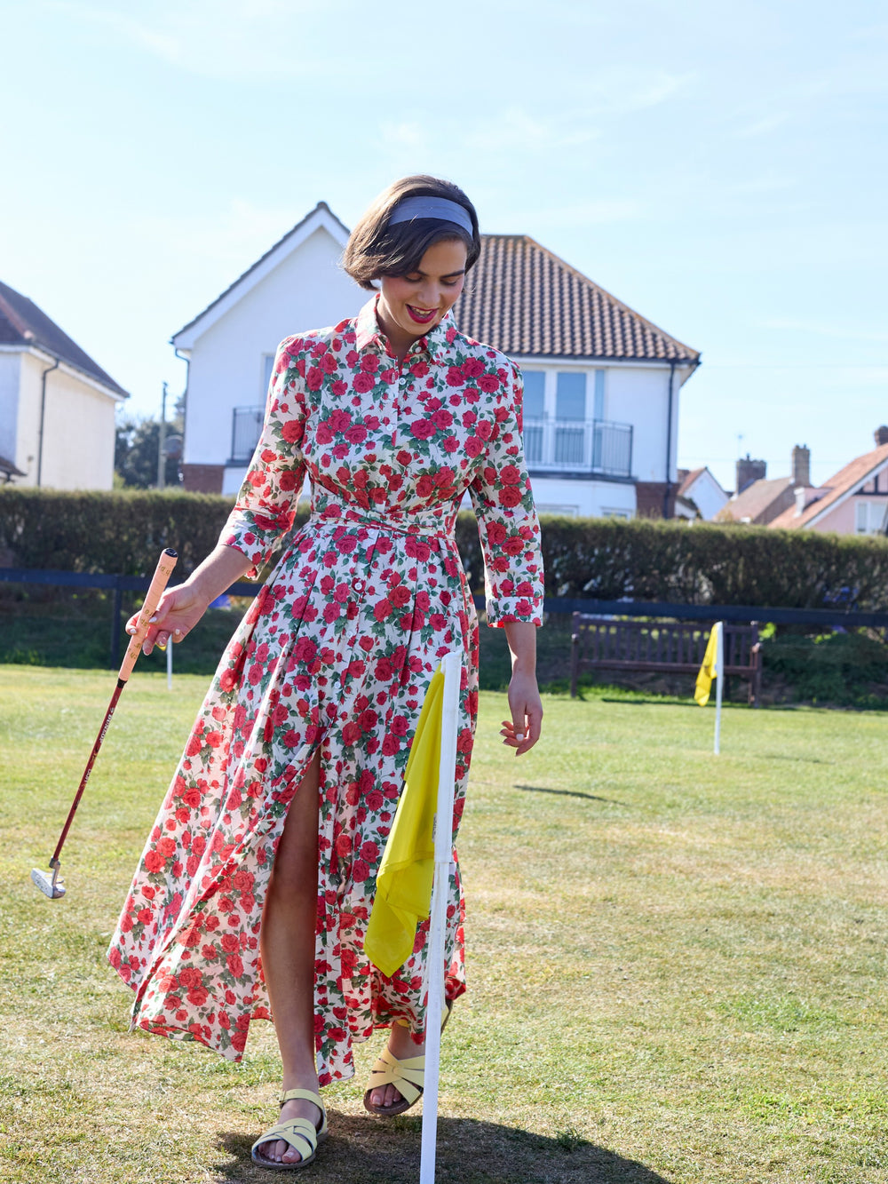 Swishy Swishy Shirt Dress in Liberty Rose | Made in England | Justine Tabak