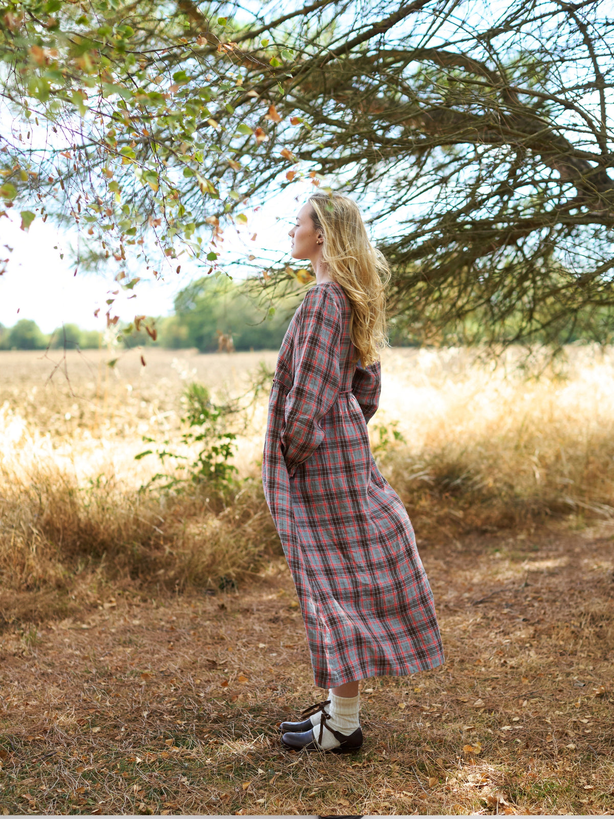 Long Sleeve Stepney Dress in Leitrim Irish Linen