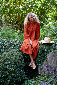 Maxi Cotton Artists Smock Dress . Made in England, Justine Tabak 