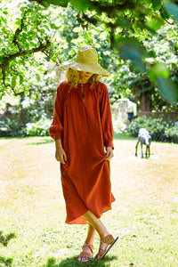 Maxi Cotton Artists Smock Dress . Made in England, Justine Tabak 