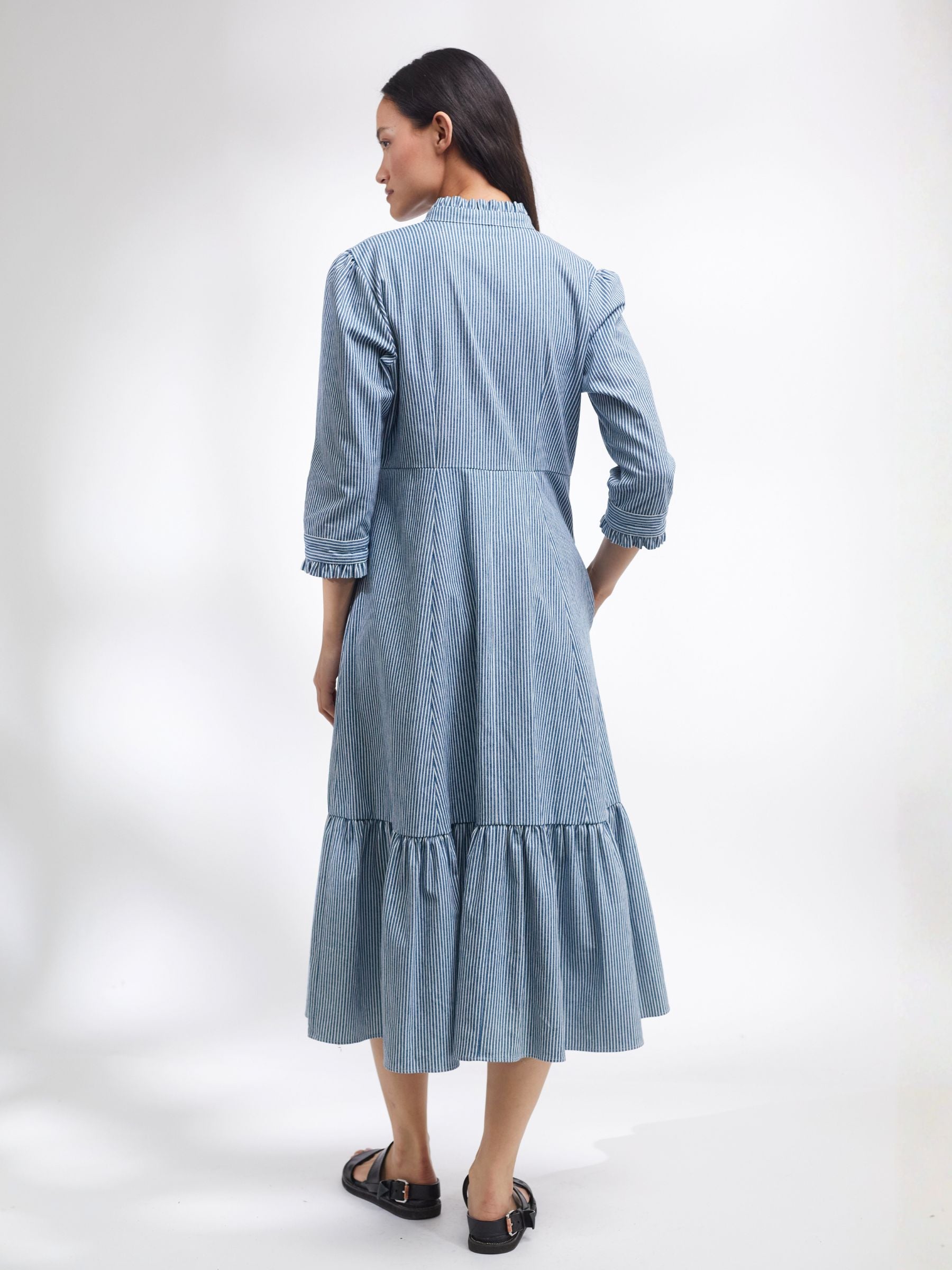 Striped Cotton Shirt Dress | Made in England | Justine Tabak