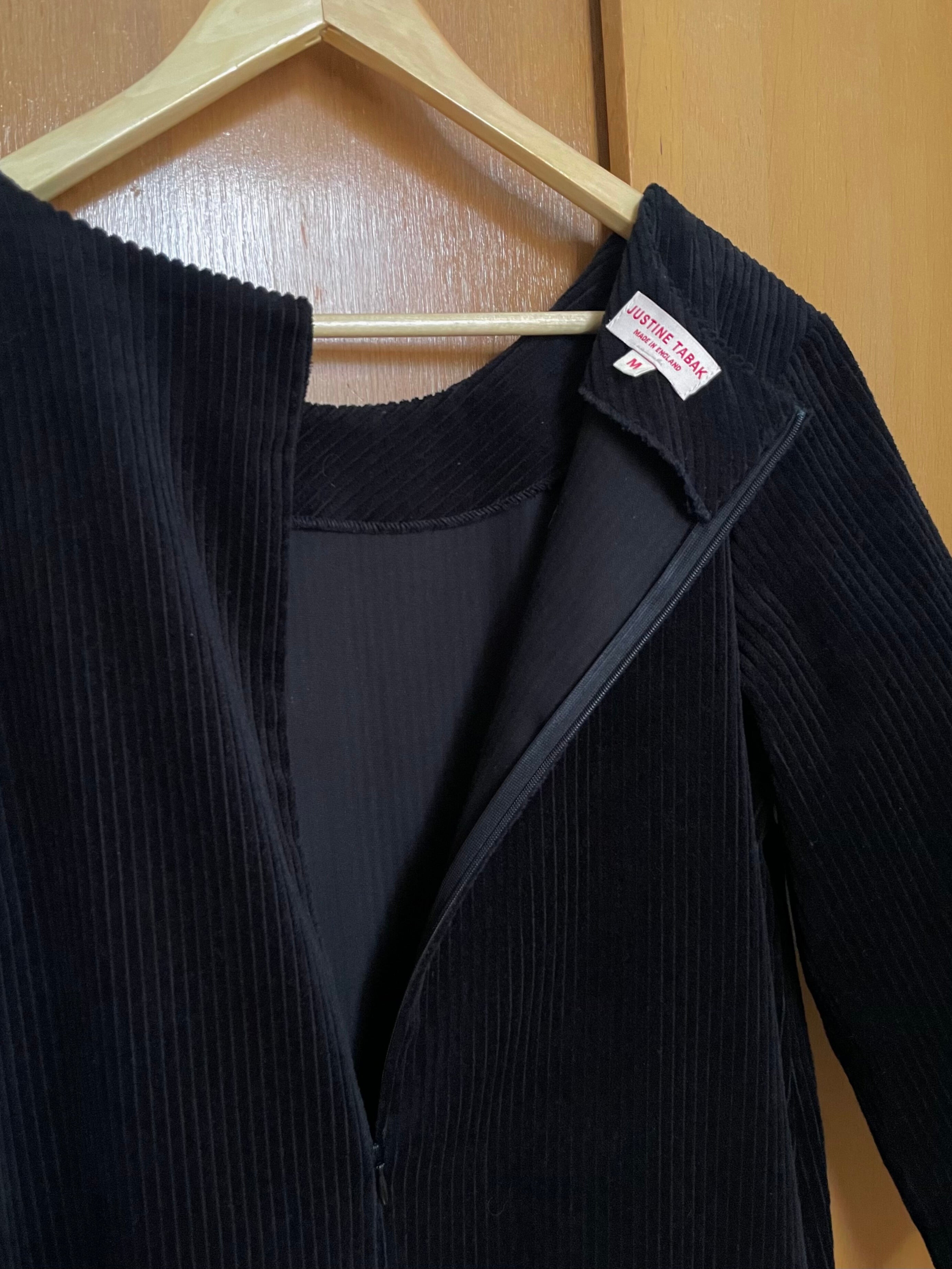 Salford Dress in Black Chunky Corduroy