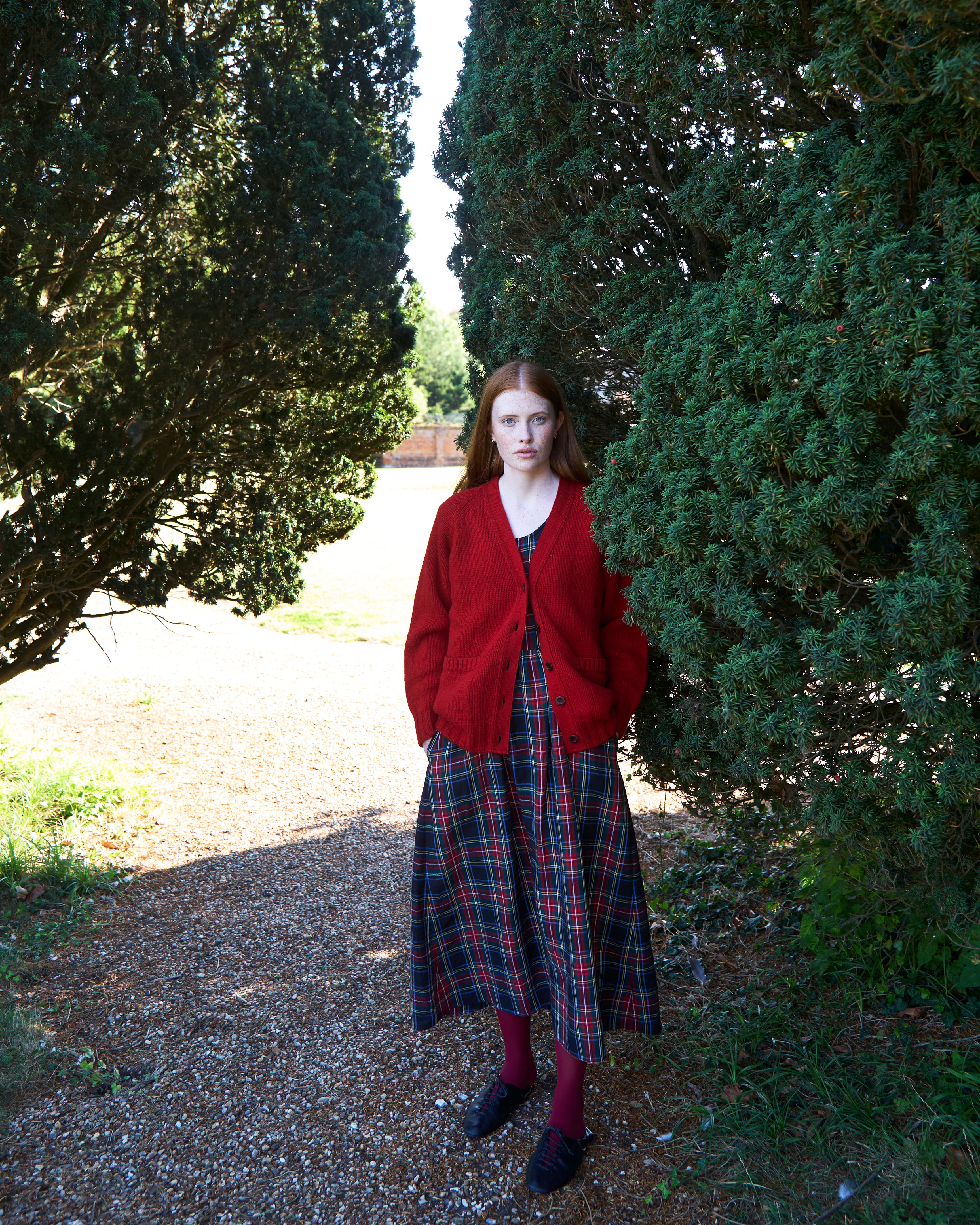 Pocket Cardigan in Scarlet