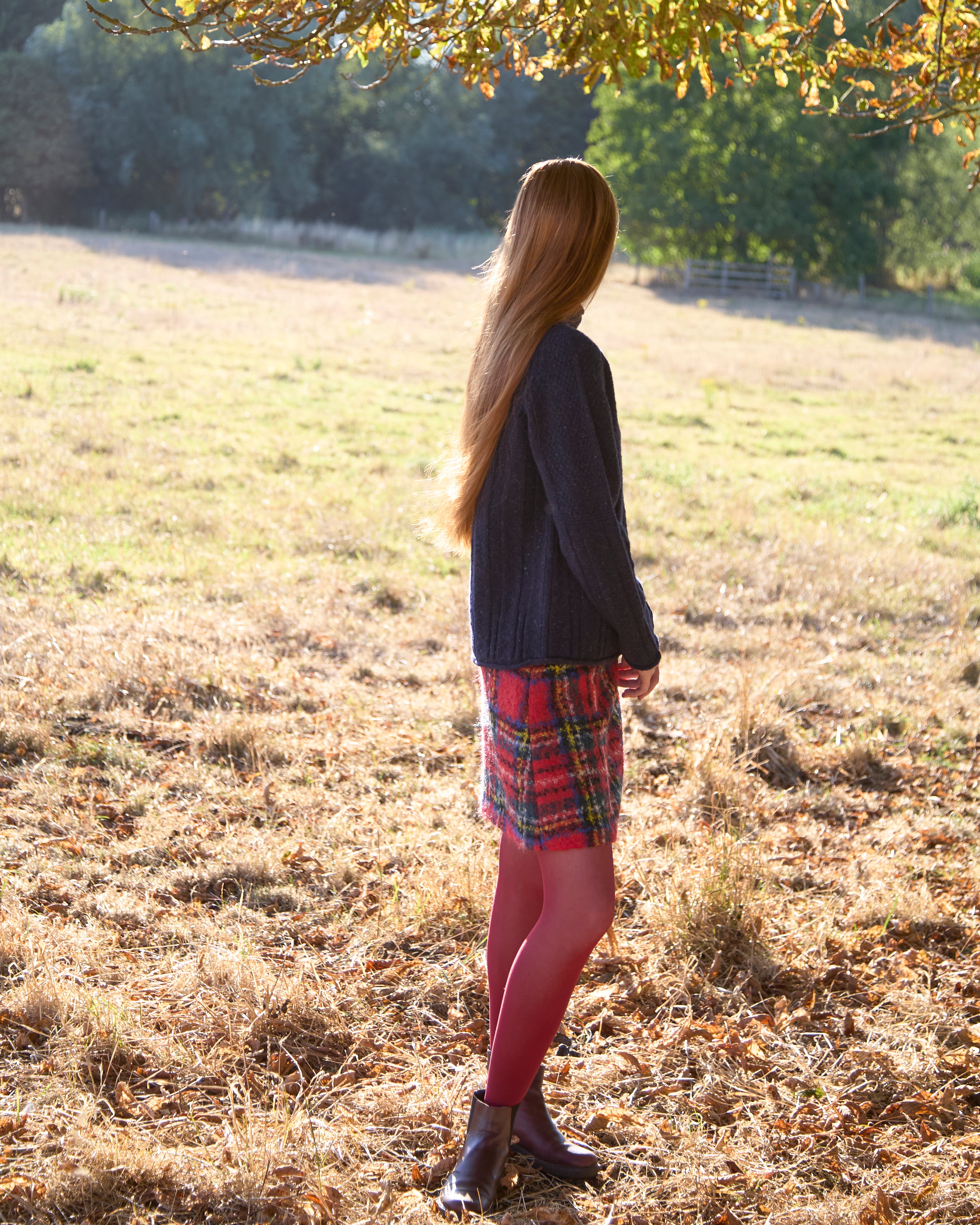 Gansey Jumper in Navy Donegal