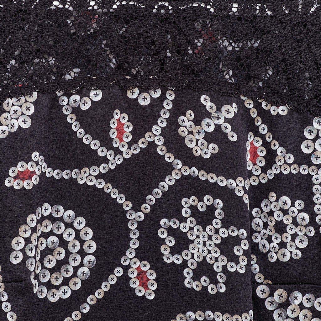 Pearly Queen Black Silk Dress